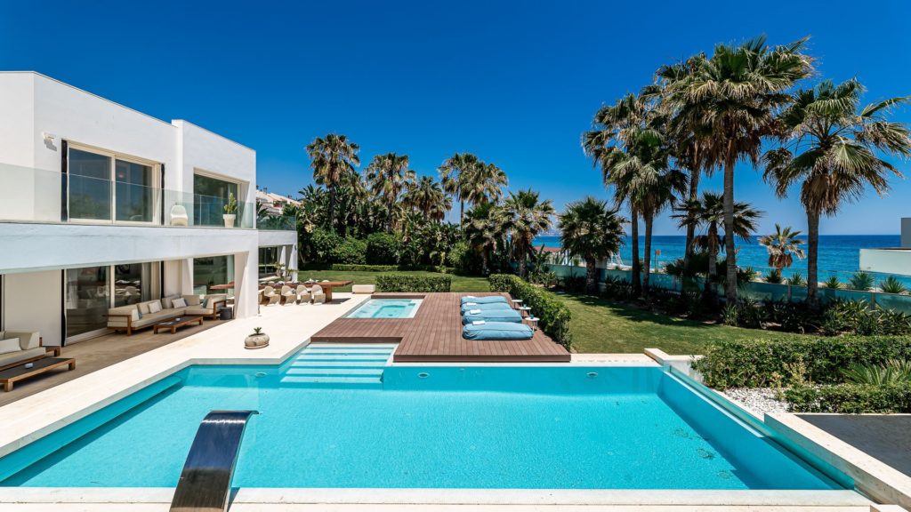 Frontline beach villa Marbella Golden Mile